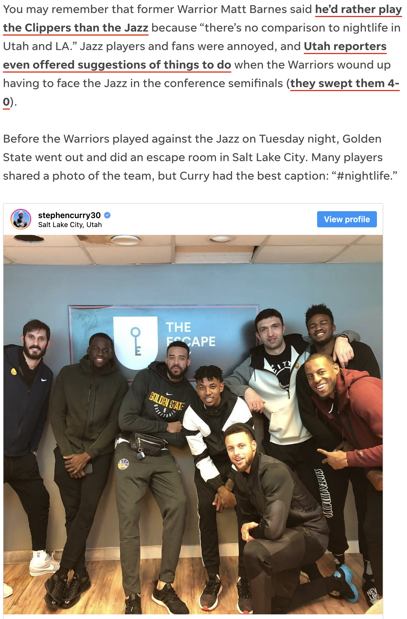 Stephan Curry Tweets about The Escape Key Stephan Curry Tweets about The Escape Key